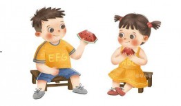 吃瓜职场插画